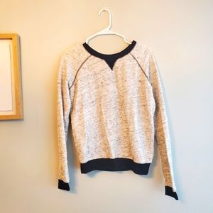 Forever 21 small vintage style heathered sweater white black and grey crew neck